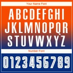 Camiseta de fútbol personalizada de sublimación con mangas en blanco y naranja real, con decoloración larga Camiseta de fútbol personalizada de sublimación con mangas en blanco y naranja real, con decoloración larga