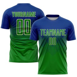 Camiseta Keely Sublimación Uniforme Fútbol Verde-Crema Personalizada Real