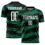Uniforme personalizado negro blanco - Jersey Kelly Splash Sublimación verde Fútbol Uniforme personalizado negro blanco - Jersey Kelly Splash Sublimación verde Fútbol