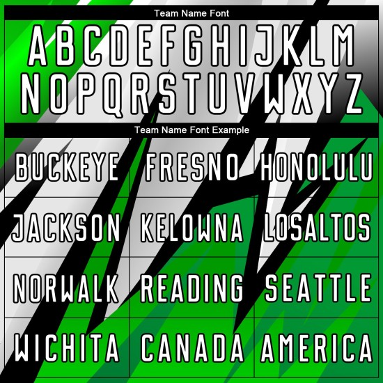 Uniforme de fútbol negro personalizado, camiseta blanca y verde Aurora sublimada Uniforme de fútbol negro personalizado, camiseta blanca y verde Aurora sublimada