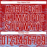 Camiseta de fútbol personalizada por sublimación, uniforme de línea ligera azul y blanca, color rojo Camiseta de fútbol personalizada por sublimación, uniforme de línea ligera azul y blanca, color rojo