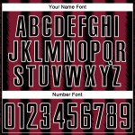 Camiseta de fútbol personalizada de sublimación en negro carmesí y blanco. Camiseta de fútbol personalizada de sublimación en negro carmesí y blanco.