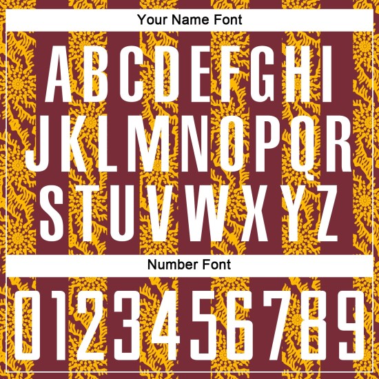 Uniforme de fútbol personalizado con sublimación, blanco, dorado y burdeos, abstracto. Uniforme de fútbol personalizado con sublimación, blanco, dorado y burdeos, abstracto.