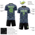 Camiseta de fútbol gris personalizada con sublimación neón verde y negro Camiseta de fútbol gris personalizada con sublimación neón verde y negro